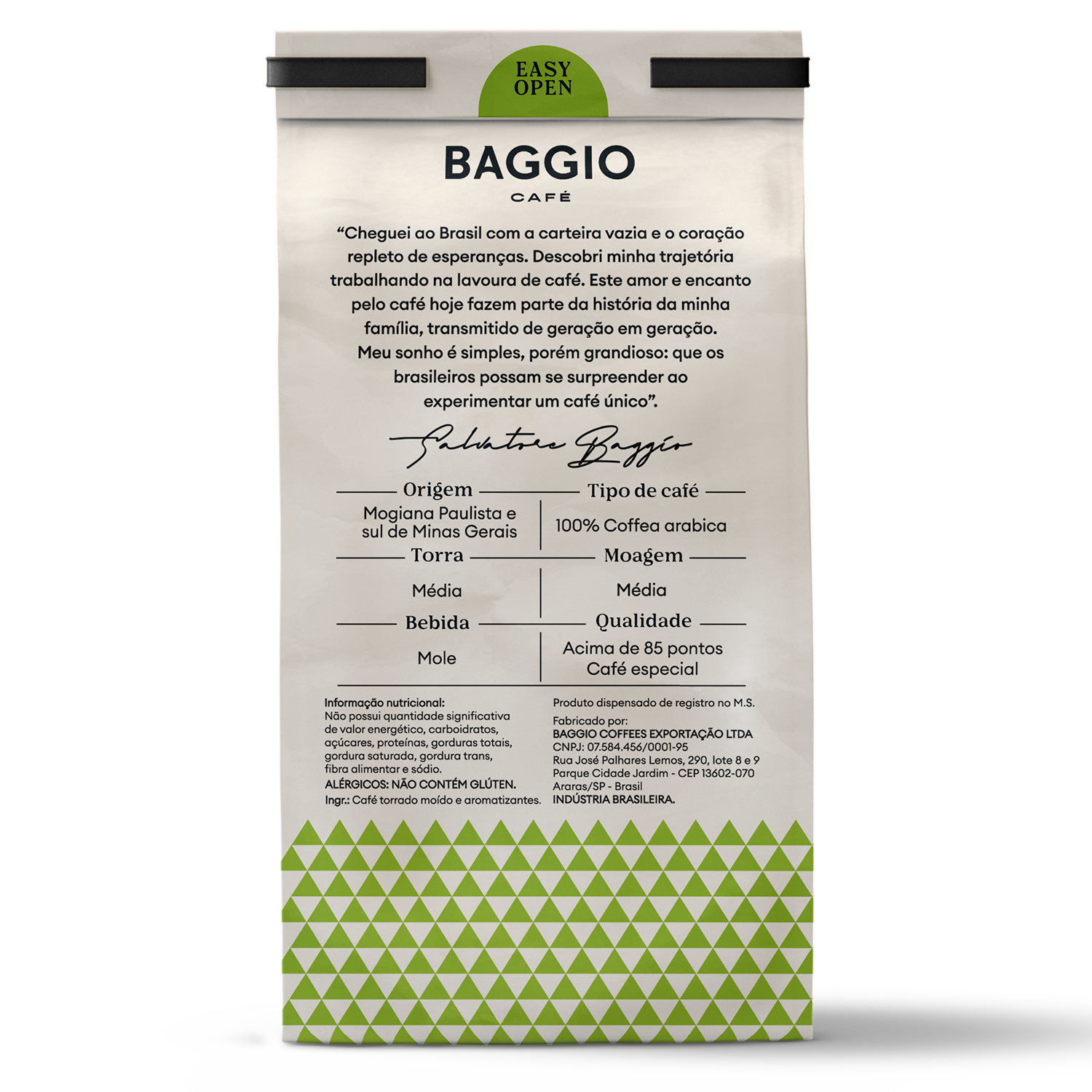 Baggio Aromas Chocolate com Menta - 250g