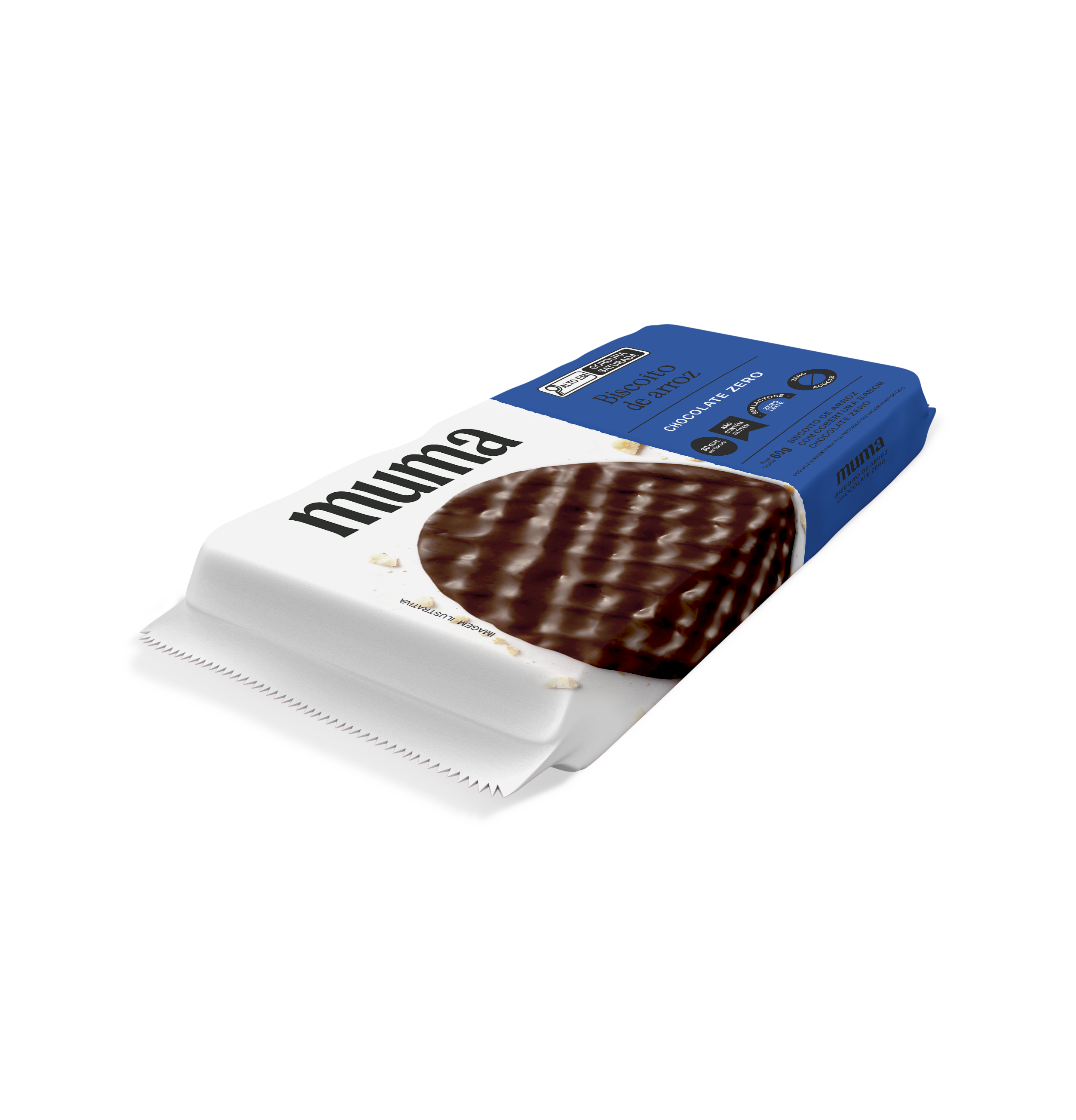Biscoito de Arroz Chocolate Zero 60g - Muma Snacks